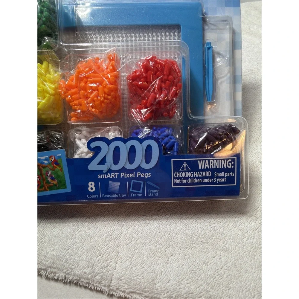 Smart Pixel Pegs - 2000 Pegs - 8 Colors - Smart Pixelator - New/Sealed